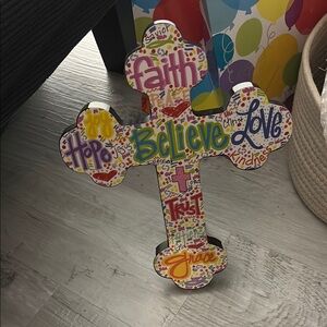 Inspirational Multicolor Cross Decor